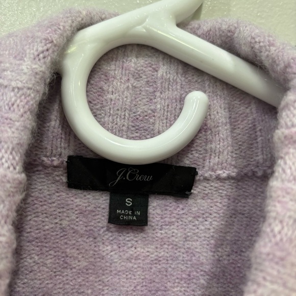 J. Crew Alpaca Wool Pullover Sweater Mock Neck Heathered Lavender Women’s Small - Picture 2 of 12